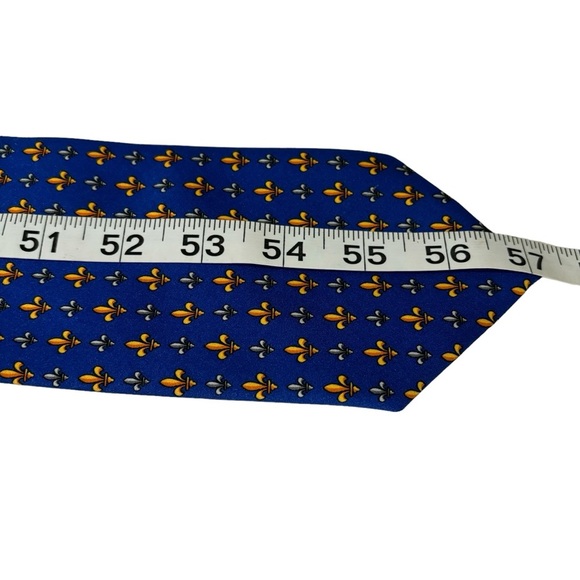 Firenze Men’s Fleur-De-Lis 100% Silk Italian Tie - Picture 6 of 6